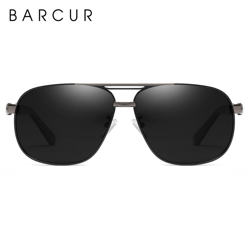 BARCUR Square Sunglasses Men Polarized Driving Mirror High Quality luxury Sun glasses Male gafas de sol - KiwisLove