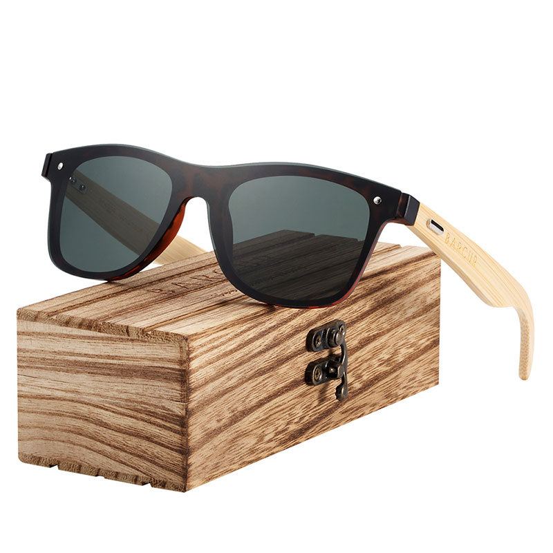 BARCUR Wood Glasses Bamboo Sunglasses Eyewear Accessories Female/Male Sunglasses Rimless for Men Glasses - KiwisLove