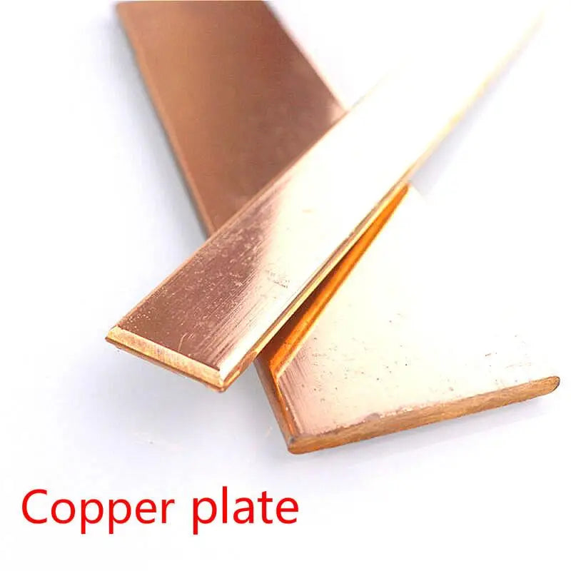 1pcs Length 100-500mm T2 Red Copper Flat Bar Strip Pure Copper Plate CNC DIY Material Thickness 1/1.5/2/3/4/5/6/8mm