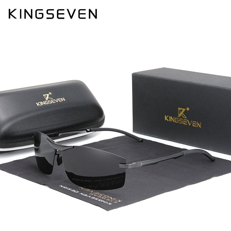 KINGSEVEN Updated Aluminum Photochromc Sunglasses Men Polarized Driving Chameleon Glasses Male Change Color Sun Glasses Eyewear - KiwisLove