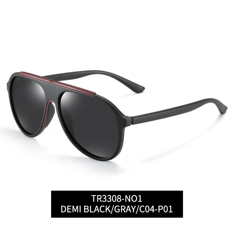 Fashion Sunglasses Men Women Pilot Sun Glasses TR90 Polarized UV400 Lens Outdoor Driving Vintage Eyewear For Male/Female 3308 - KiwisLove