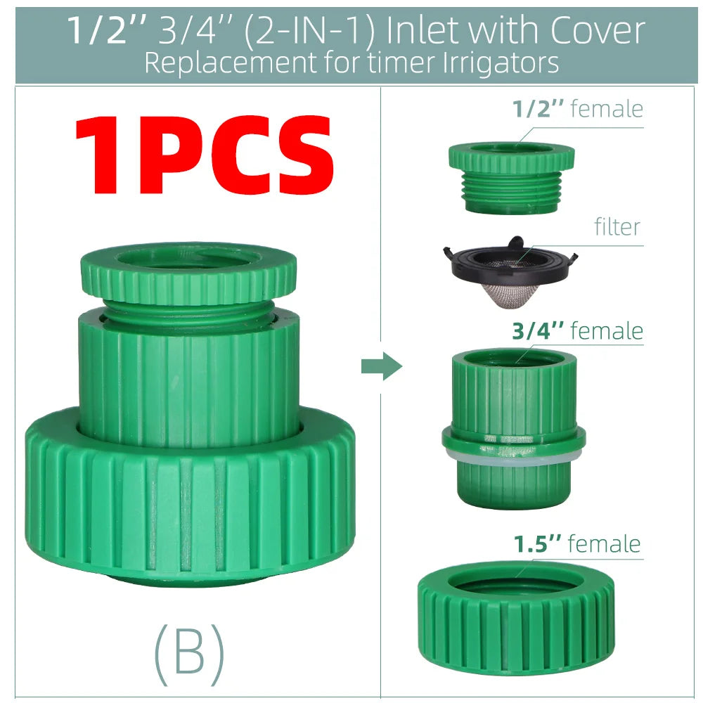 1/2''3/4'' Tap Connector Garden Irrigation Accessories Automatic Water Time Plants Watering Fittings for Growing  Vegetables Too