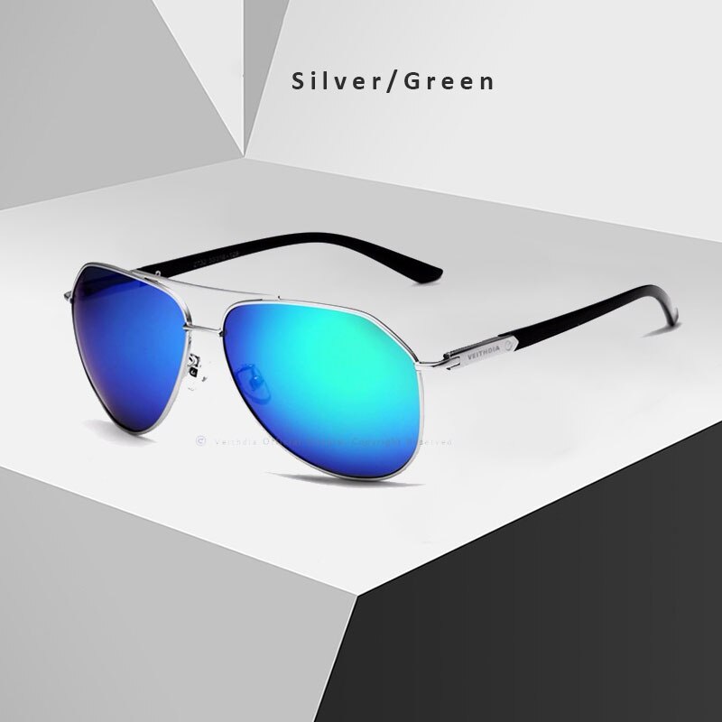 VEITHDIA Brand Designer Men's Stainless Steel Sunglasses Polarized UV400 Mirror Male Sun Glasses Women For Men Oculos de sol - KiwisLove