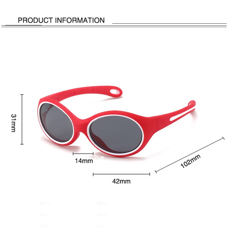 Kids Sunglasses Fashion Vintage Boys Girls Baby Infant TPE Sun Glasses UV400 Eyewear Child Shades Polarized Eyeglasses 82007 - KiwisLove
