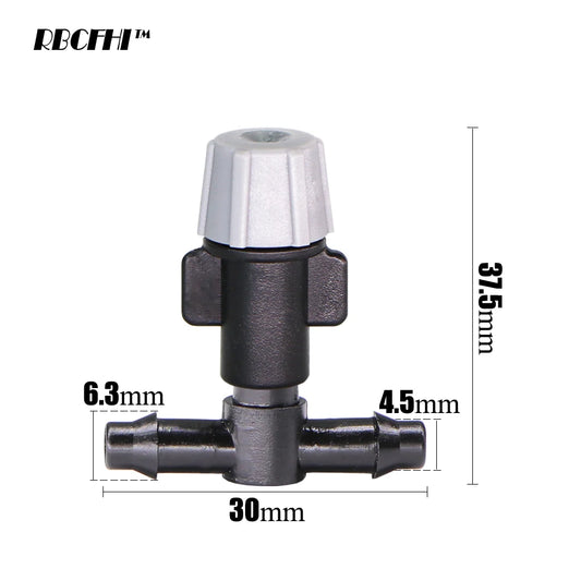 20PCS Adjustable Garden Drip Irrigation Misting Nozzles Dripper Watering Sprayer Atomizing Sprinkler Connect the 4/7mm Tee Conne