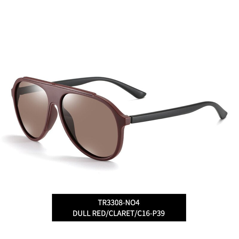 Fashion Sunglasses Men Women Pilot Sun Glasses TR90 Polarized UV400 Lens Outdoor Driving Vintage Eyewear For Male/Female 3308 - KiwisLove