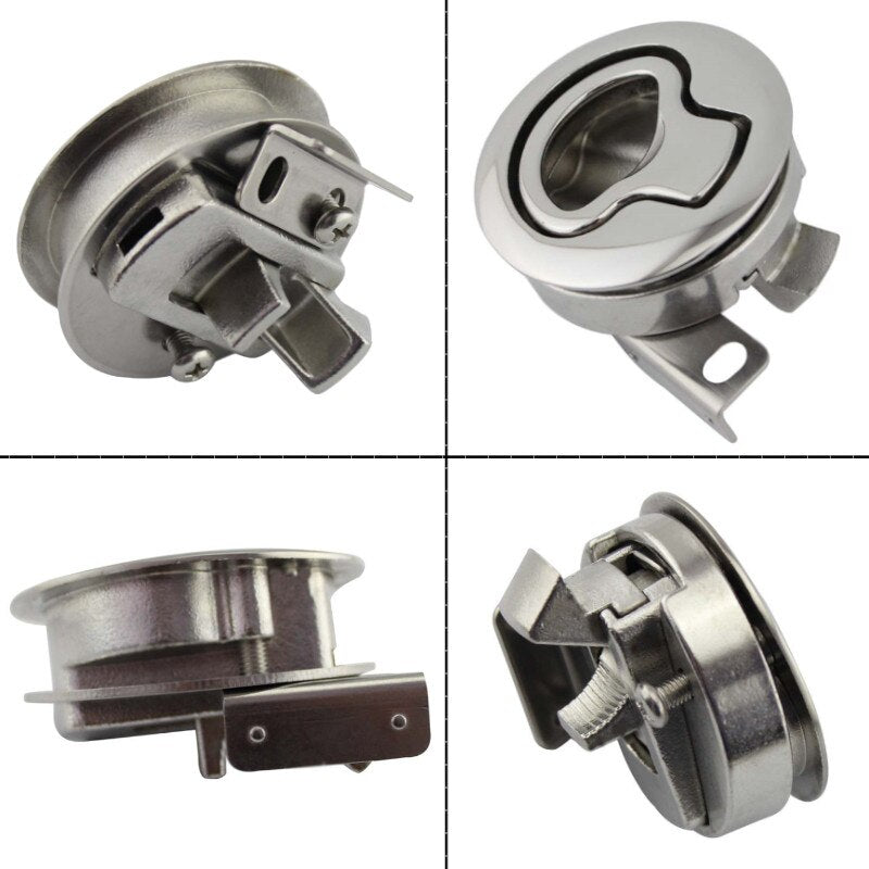 4Pcs Boat Hatch Latch Pull Flush Boat marine Latches Round Fit For RV Yacht Camper Deck Hatch Door Cabinet - KiwisLove
