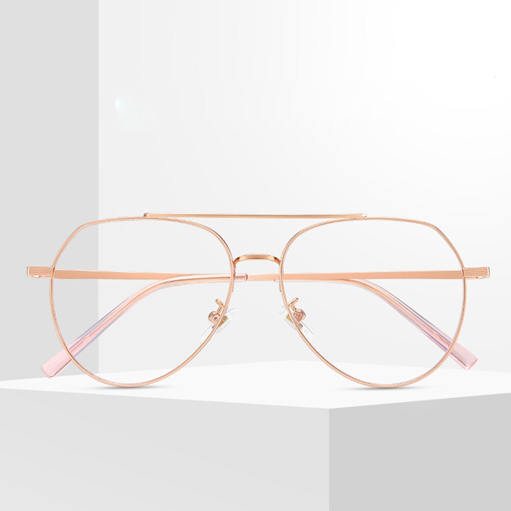Men Women Glasses Anti Blue Light Laser Fatigue Computer Goggles Myopia Eyeglasses Male Fashion Pilot Optical Unisex F90274 - KiwisLove