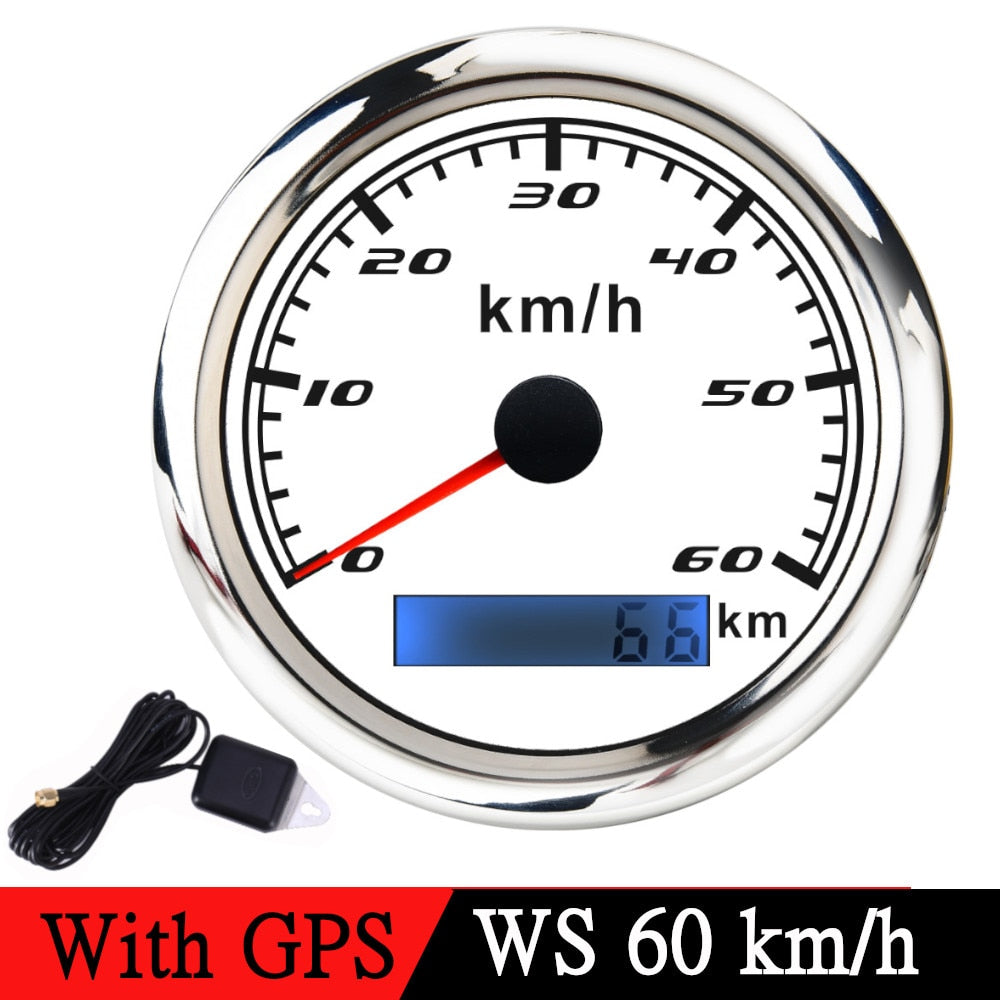 300 km/h 200km/h 120km/h 60 km/h Waterproof 85MM GPS Speedometer Speed Gauge Red Backlight GPS Sensor For Mairne Boat Car Parts - KiwisLove