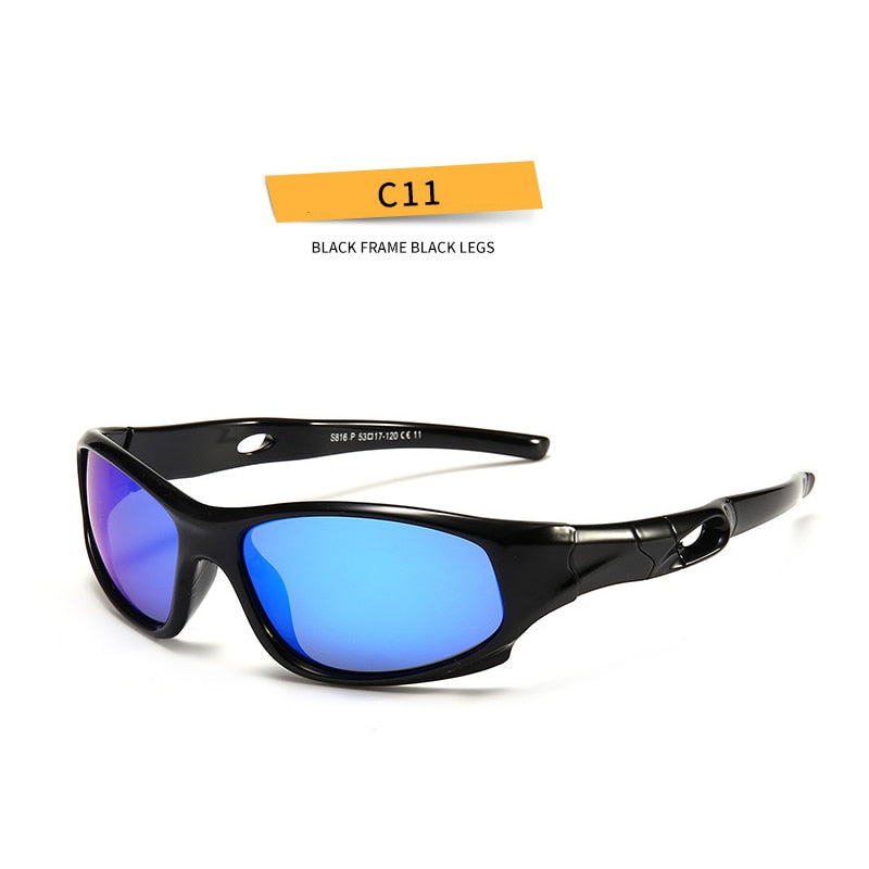 Kids Sunglasses Polarized Silicone Riding Children's Sun Glasses Boys Girls Glasses Cool Outdoor Sports Eyeglasses UV400 D816 - KiwisLove