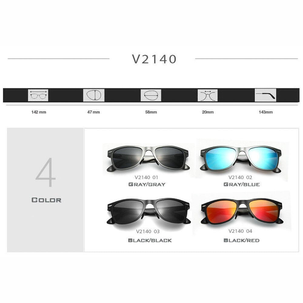 VEITHDIA Sunglasses Brand Designer Aluminum Magnesium Men Sun Glasses Women Fashion Outdoor Eyewear Accessories For Male/Female - KiwisLove