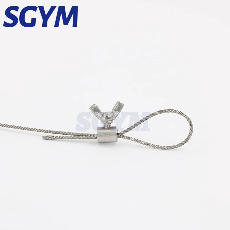 10pcs 2mm/3mm/5mm/6mm/8mm/10mm 304 stainless steel rope manual lock catch fasteners butterfly buckle for steel wire rope