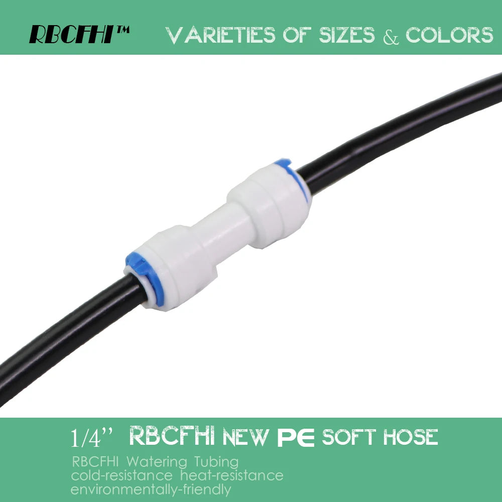 10-100m 1/4'' PE Tubing Water Pipe Low Pressure Misting System Hose ID 4mm OD 6.35mm 4/7mm Garden Irrigation Agriculture Tube