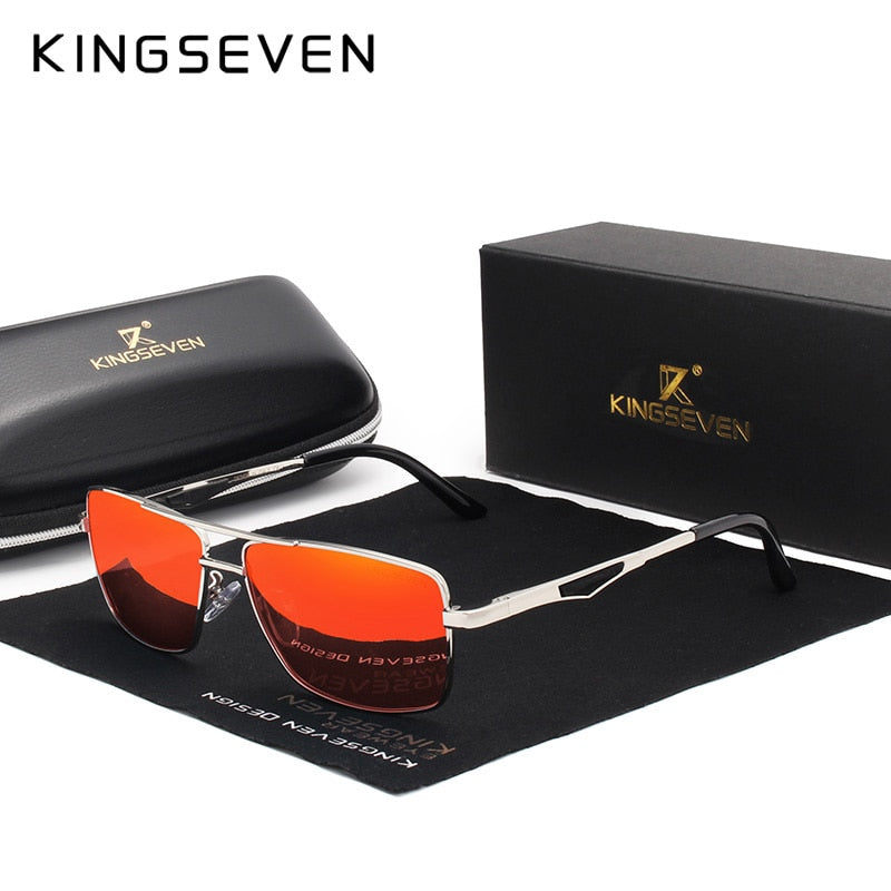 KINGSEVEN 2022 Brand Classic Square Polarized Sunglasses Men's Driving Male Sun Glasses Eyewear UV Blocking Oculos N7906 - KiwisLove