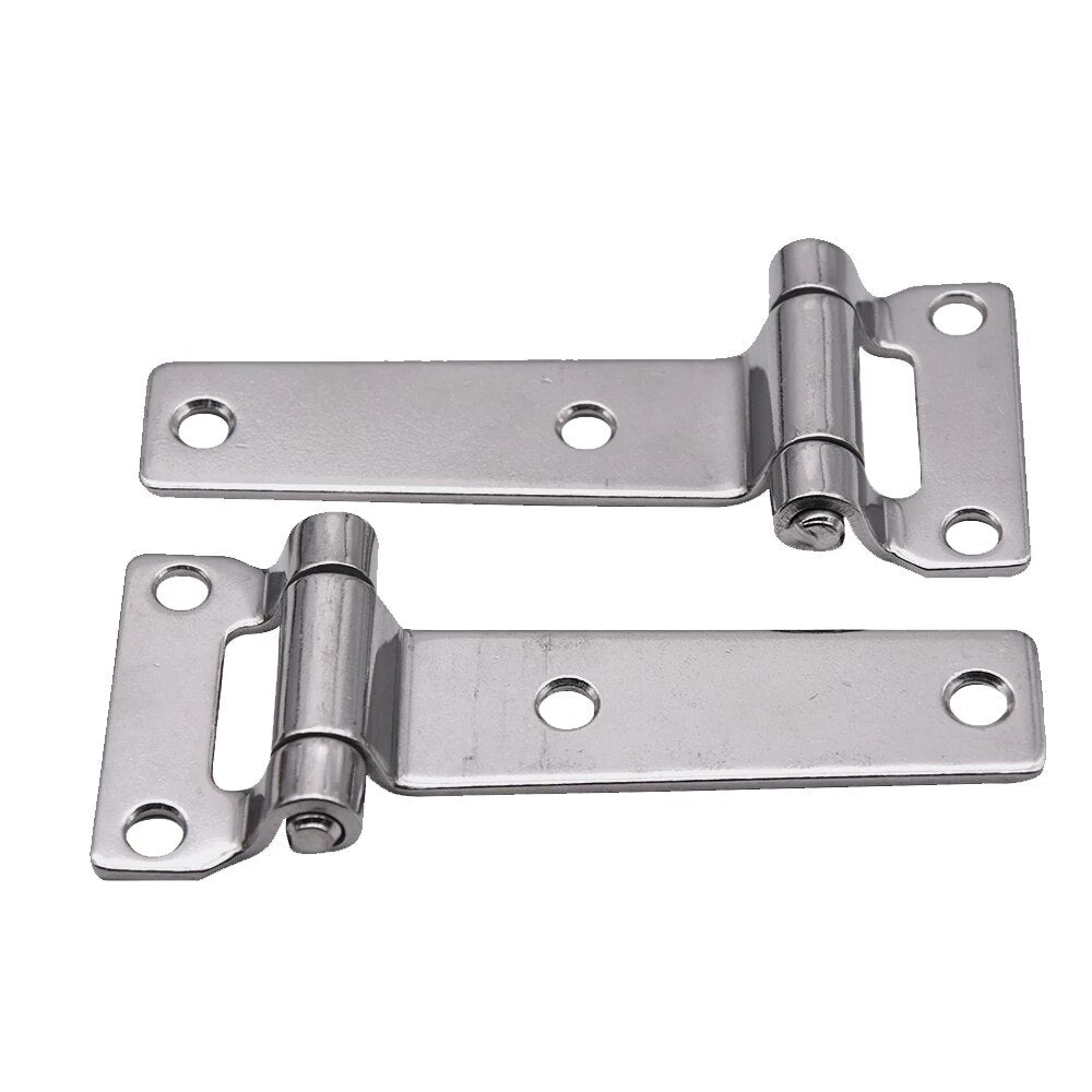 5pcs pack Stainless steel marine T Type Container Hinge Forged Truck Vehicle Hinge with 4 Fixing Screw Holes 135x58x27mm - KiwisLove