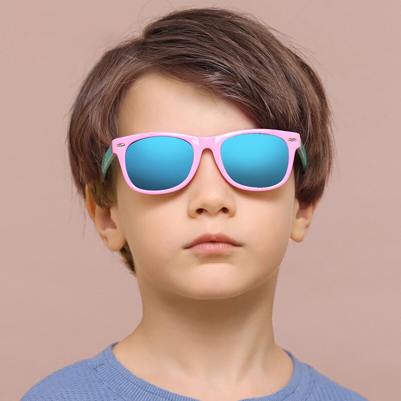 Children's Sun Glasses Polarized Lens Classic Sunglasses For Kids Babies Boy Girl Cute UV400 Protection Vintage Eyewear 802 - KiwisLove
