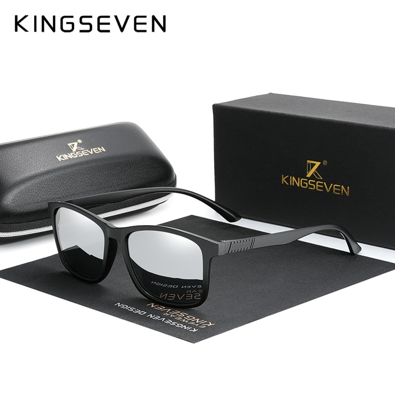 KINGSEVEN SQUARE Ultra Light TR90 Sunglasses Men Polarized Cat.3 1.1mm Thickness Lens Driving Sun Glasses Women Sports Eyewear - KiwisLove