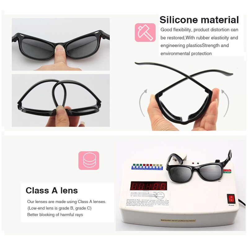 Children Kids Sunglasses Fashion Vintage Boys Girls Baby Sun Glasses UV400 Eyewear Classic Sport Square Polarized Lens SS826 - KiwisLove