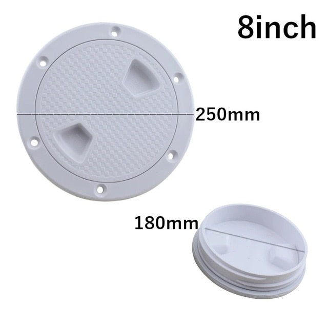 New Arrival Round Deck Plate Marine Access Boat Inspection Hatch Cover Plate Cut Out ABS Plastic Anti-corrosive Boat Deck Hatch - KiwisLove