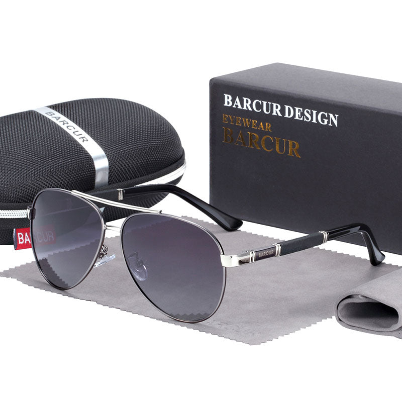 BARCUR Pilot Sunglasses Male Polarized Sun Glasses Men Sports Eyewear Lunette De Soleil Homme - KiwisLove