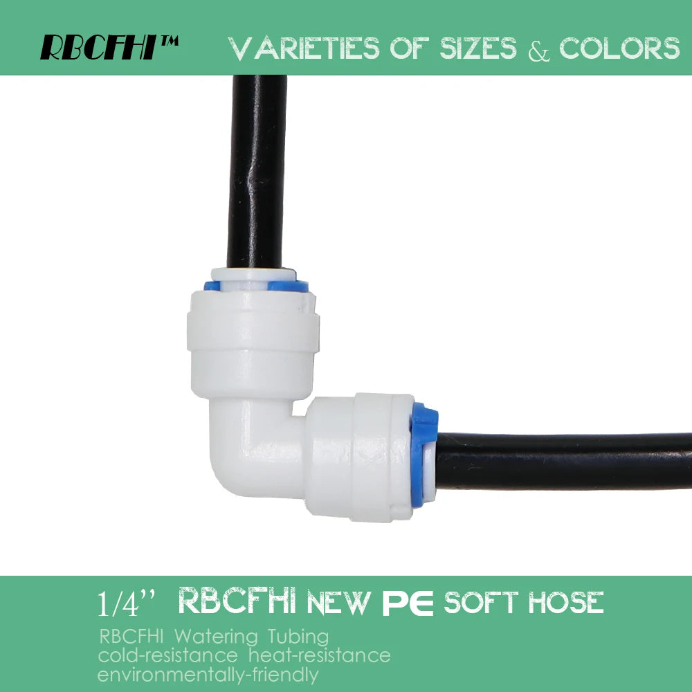10-100m 1/4'' PE Tubing Water Pipe Low Pressure Misting System Hose ID 4mm OD 6.35mm 4/7mm Garden Irrigation Agriculture Tube
