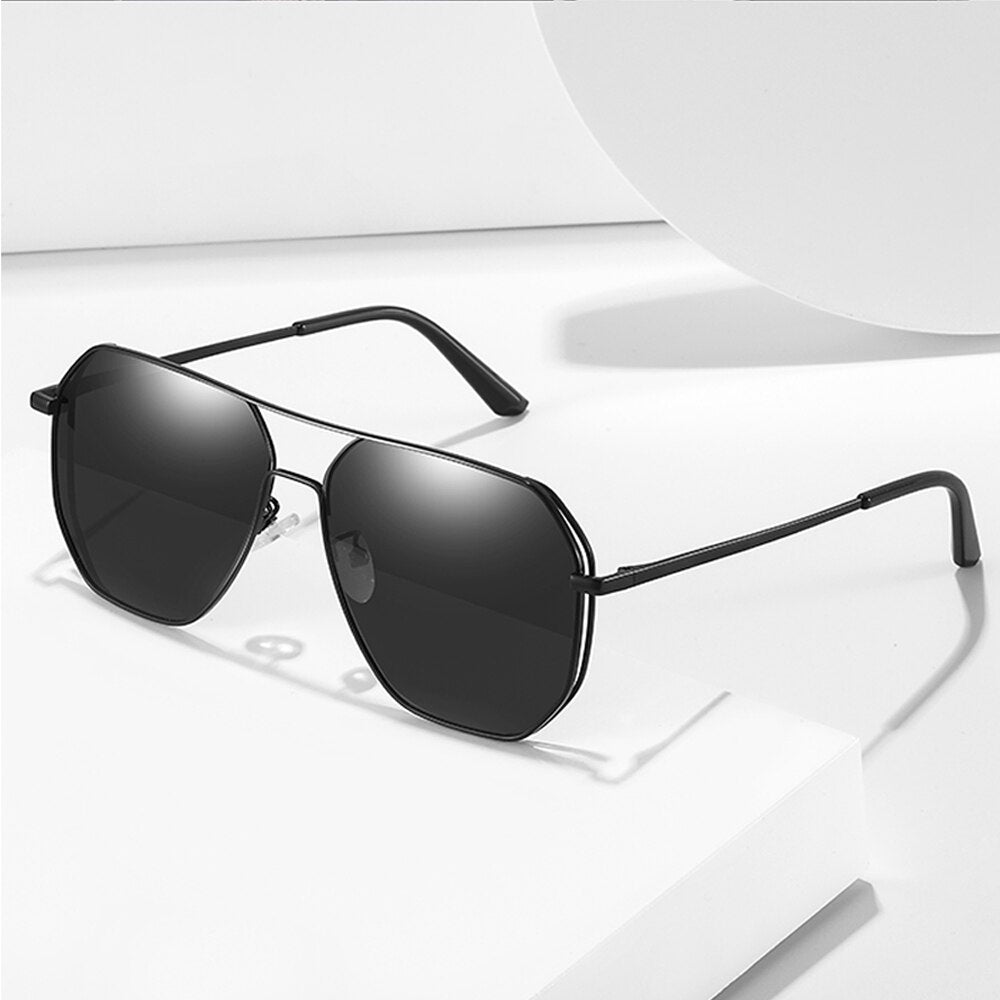 Sunglasses Men Fashion New Arrival Photochromic Vintage Eyewear Day Night Vision Lens Driving Polarized UV400 Sun Glasses V8066 - KiwisLove