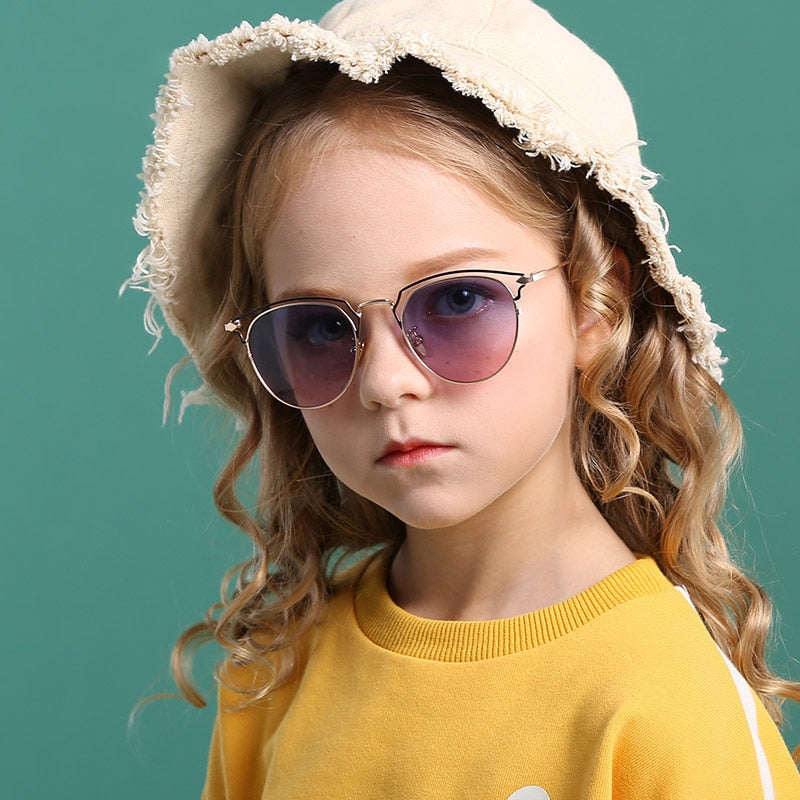 Kids Sunglasses Fashion Vintage Boys Girls Baby Children Sun Glasses UV400 Eyewear Cool Classic Sport Square Polarized Lens 3076 - KiwisLove