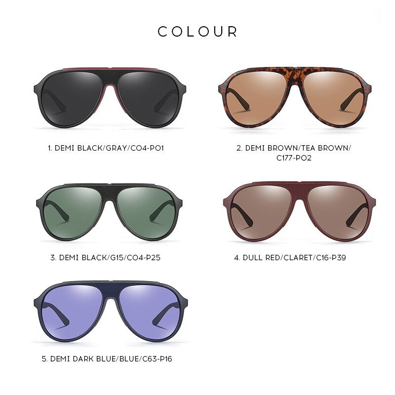 Fashion Sunglasses Men Women Pilot Sun Glasses TR90 Polarized UV400 Lens Outdoor Driving Vintage Eyewear For Male/Female 3308 - KiwisLove