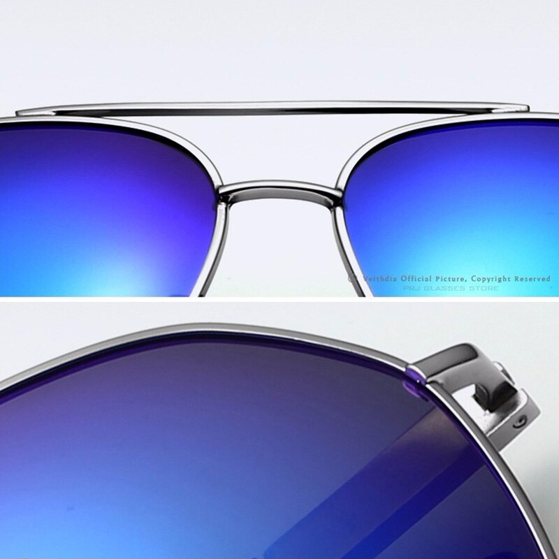 VEITHDIA Brand Designer Men's Stainless Steel Sunglasses Polarized UV400 Mirror Male Sun Glasses Women For Men Oculos de sol - KiwisLove