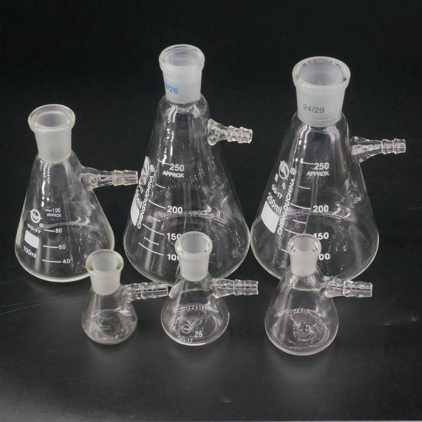 10ml 25ml 50ml 100ml 250ml 500ml 1000ml #10 #14 #19 #24 #29 Borosilicate Glass Vacuum Grinding Mouth Filtration Suction Flask - KiwisLove