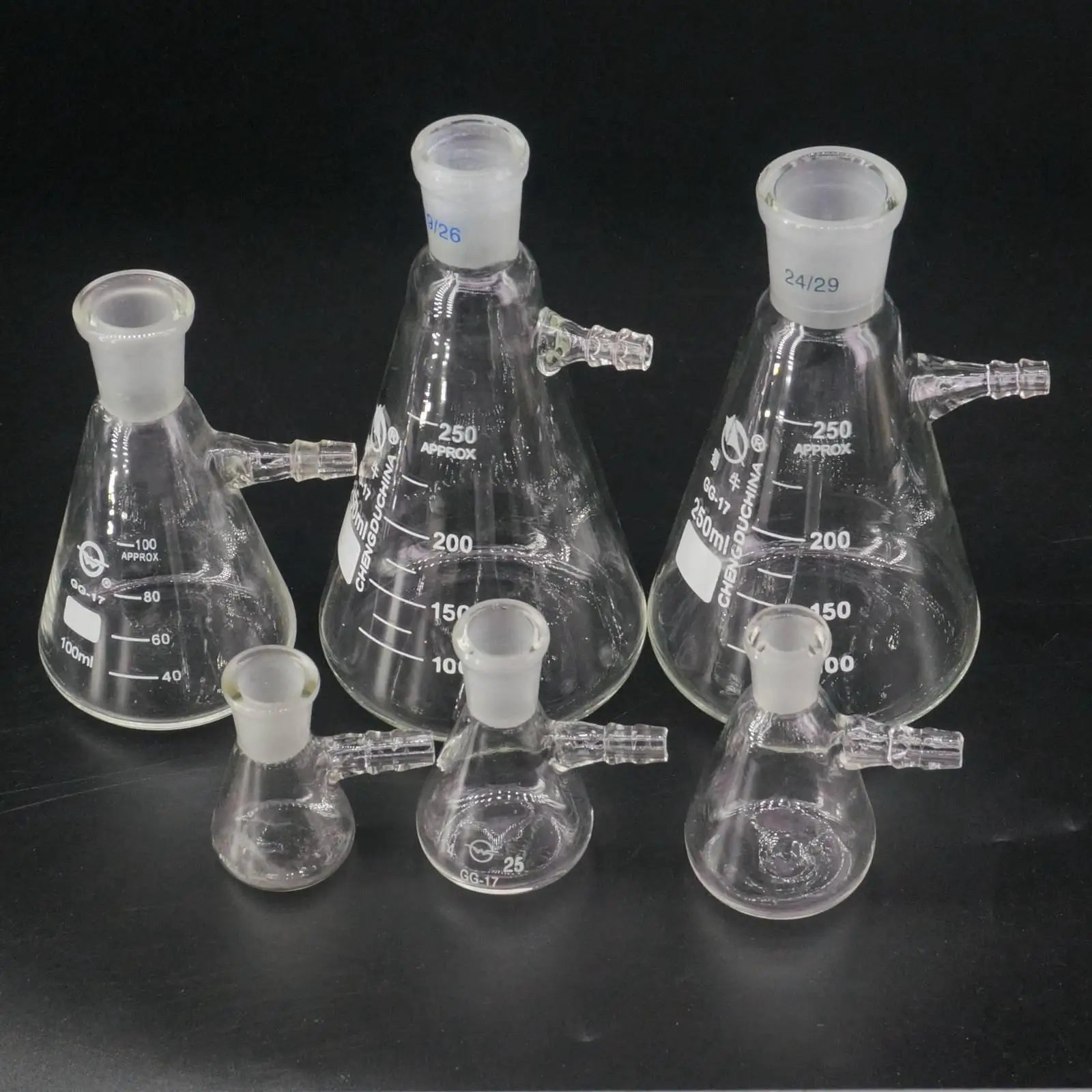 10ml 25ml 50ml 100ml 250ml 500ml 1000ml #10 #14 #19 #24 #29 Borosilicate Glass Vacuum Grinding Mouth Filtration Suction Flask - KiwisLove