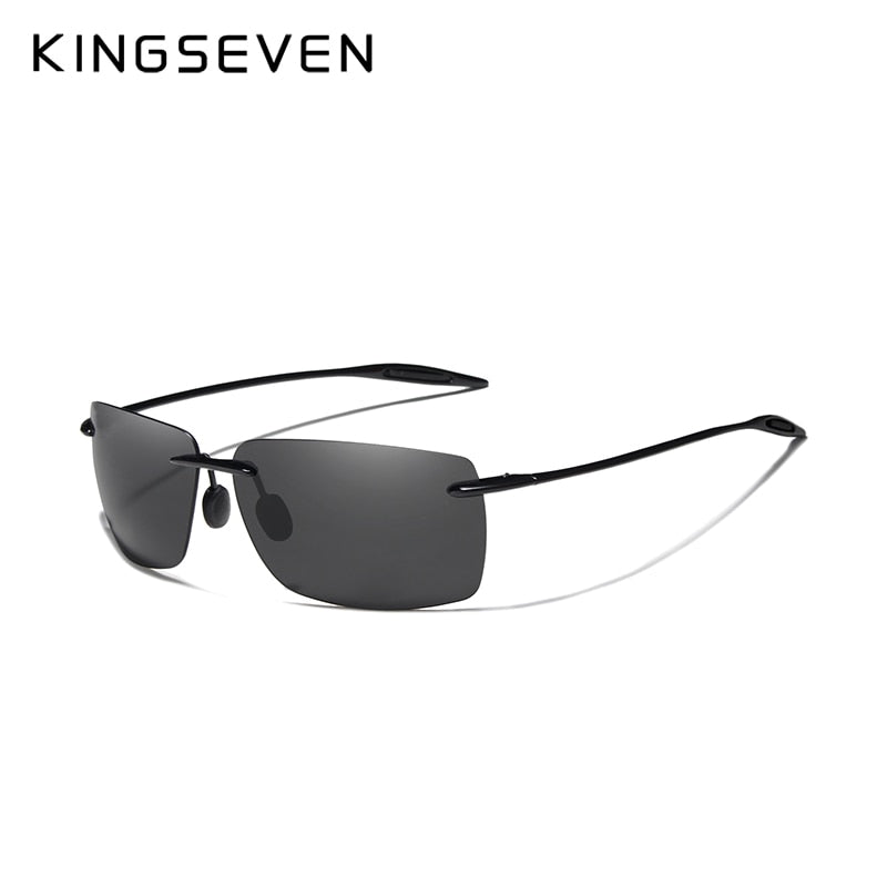 KINGSEVEN TR90 Rimless Sunglasses Men Ultralight High Quality Square Frameless Sun Glasses For Women Brand Designer Mirror Lens - KiwisLove