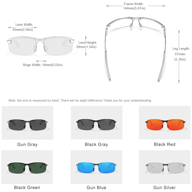 KINGSEVEN NEW Upgrade Fashion Men's Aluminum Sunglasses Polarized Rimless Simple Design Driving Sun Glasses Brand Men UV400 - KiwisLove