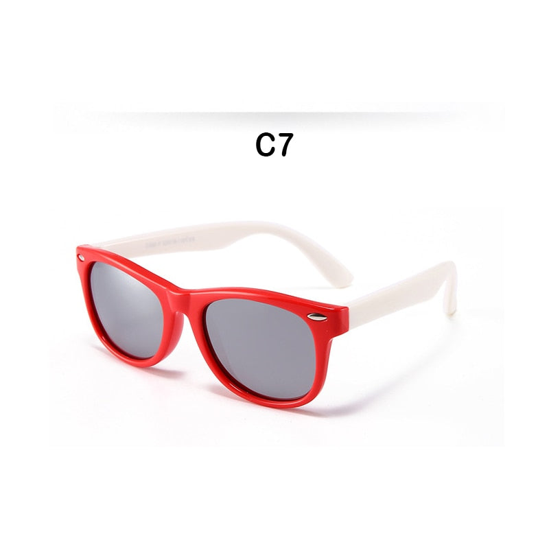 Children's Sun Glasses Polarized Lens Classic Sunglasses For Kids Babies Boy Girl Cute UV400 Protection Vintage Eyewear 802 - KiwisLove