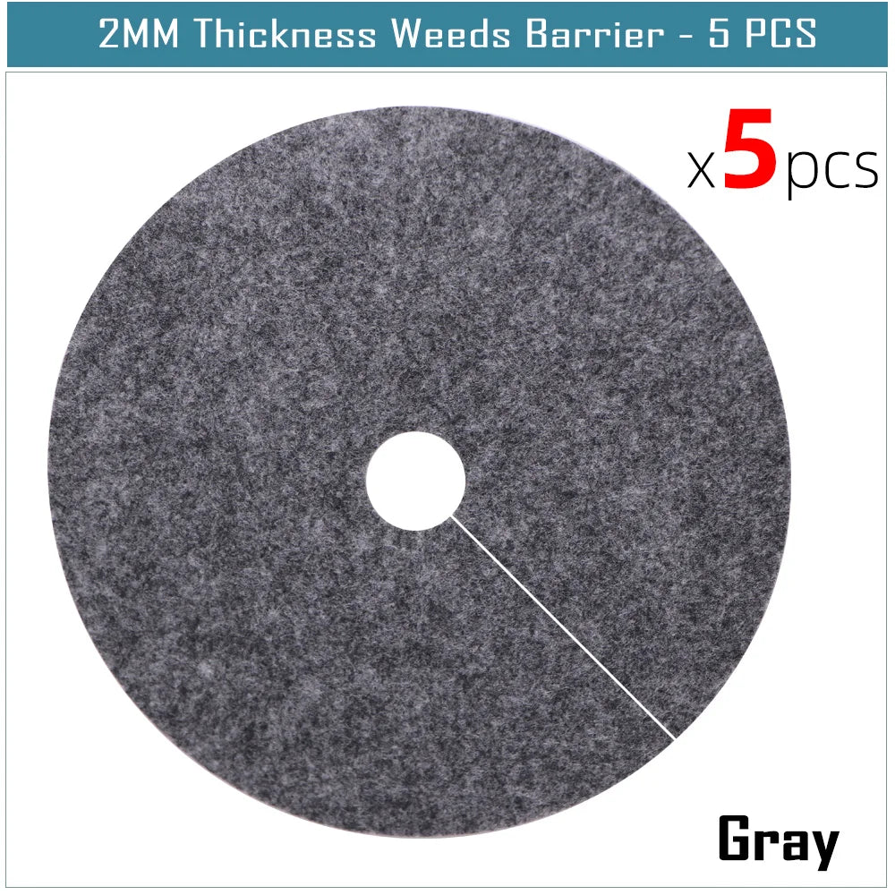 5pcs Garden Multicolor  Round Weeds Barrier Mats 2MM Thickness Degradable Fabric Tree Mulch Ring Inhibit Growth for the  Protect
