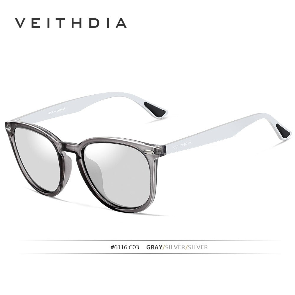 VEITHDIA Sunglasses Men Fashion Brand Designer Unisex Photochromic Polarized Mirror Male Eyewear Sun Glasses For Women V6116 - KiwisLove