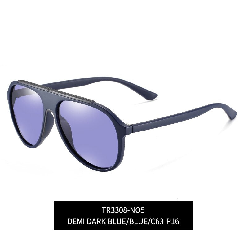 Fashion Sunglasses Men Women Pilot Sun Glasses TR90 Polarized UV400 Lens Outdoor Driving Vintage Eyewear For Male/Female 3308 - KiwisLove