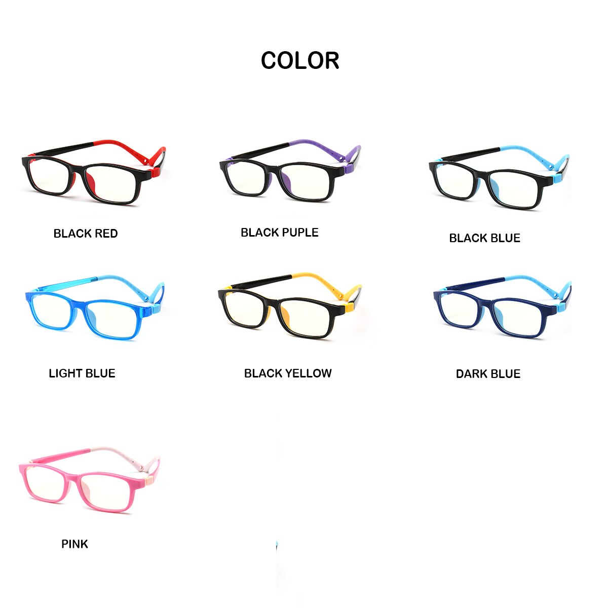 Brand Kids Glasses Anti Computer Blue Laser Fatigue Boys Girls Clear Eyeglasses TR90 Optical Frame Children Eyewear 2008 - KiwisLove