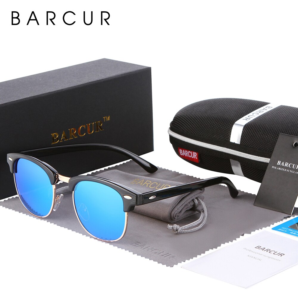 BARCUR Sun Glasses Women Polarized Sunglasses Men Hot Gafas Oculos Men's Personalized Eyewear - KiwisLove