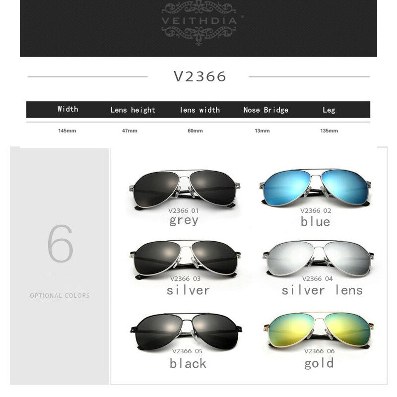 VEITHDIA Brand Fashion Sunglasses Polarized UV400 Men Women Cycling Sports Outdoor Driving Sun Glasses Male Female Eyewear 2366 - KiwisLove