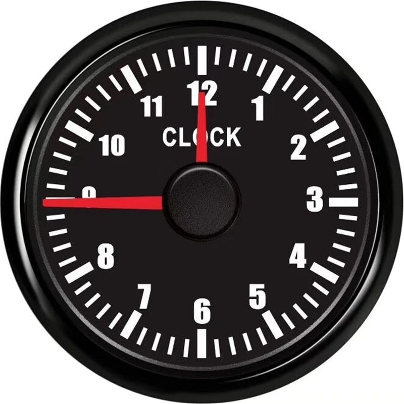 12 Hours Digital Pointer Clock Gauge Hour Meters for Marine Car Boat Yacht Show Clock Meters Red Backlight 9~32Vht hour meters - KiwisLove