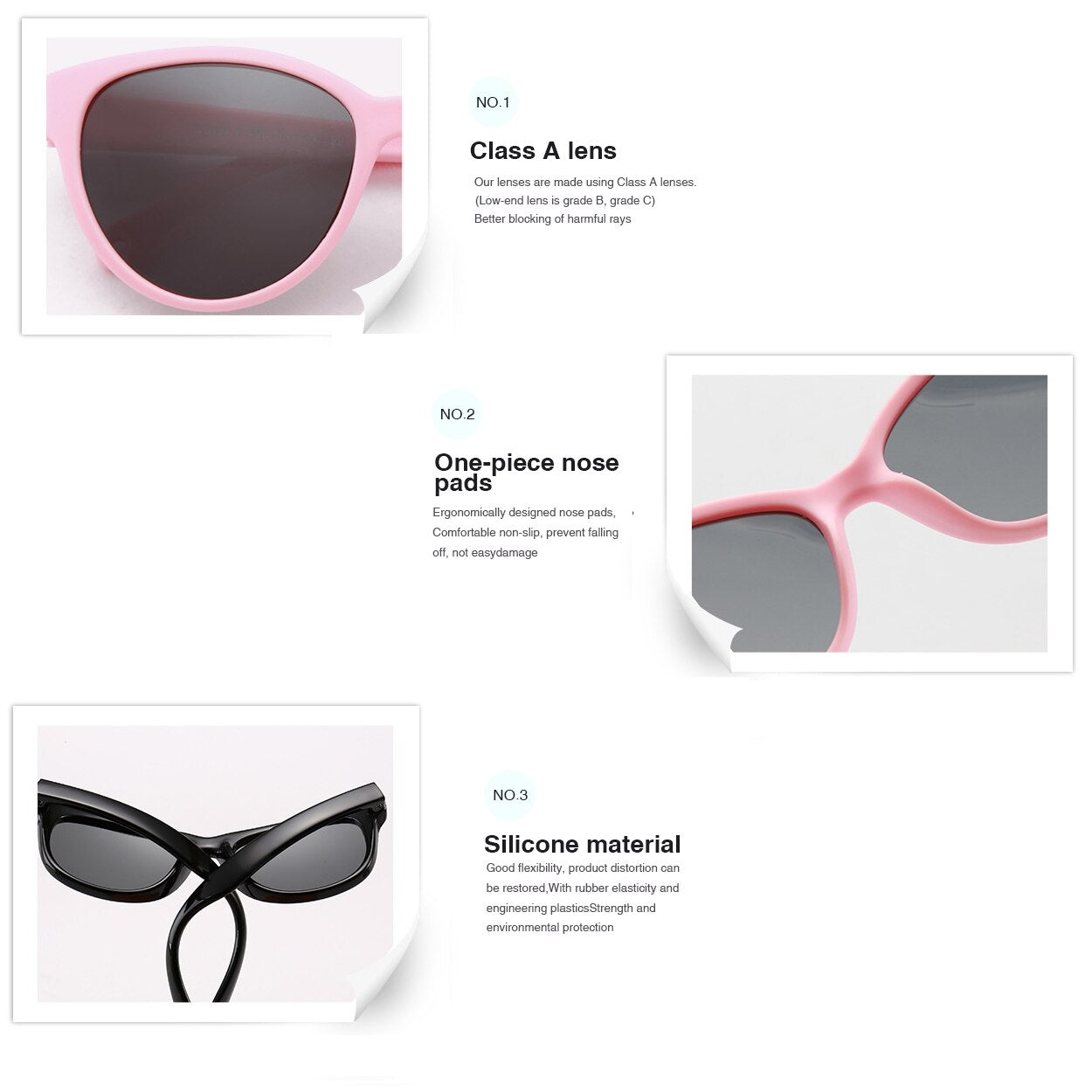 Children Kids Sunglasses Fashion Vintage Boys Girls Baby Sun Glasses UV400 Eyewear Cool Classic Sport Square Polarized Lens 8197 - KiwisLove