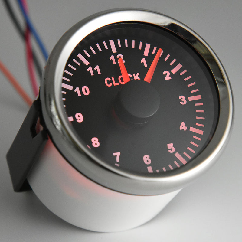 12 Hours Digital Pointer Clock Gauge Hour Meters for Marine Car Boat Yacht Show Clock Meters Red Backlight 9~32Vht hour meters - KiwisLove