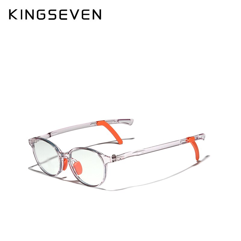 KINGSEVEN Adjustable Temple New Design Children Anti Blue Light Blocking Glasses Computer Gaming Kids Girls Eyeglasses - KiwisLove