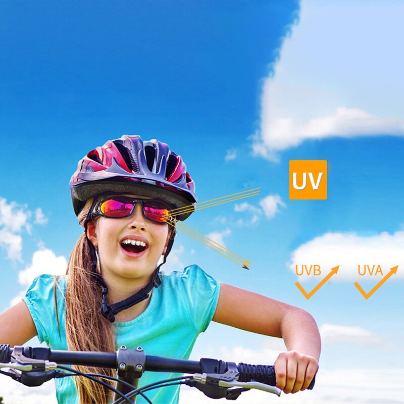 Kids Sunglasses Polarized Silicone Riding Children's Sun Glasses Boys Girls Glasses Cool Outdoor Sports Eyeglasses UV400 D816 - KiwisLove