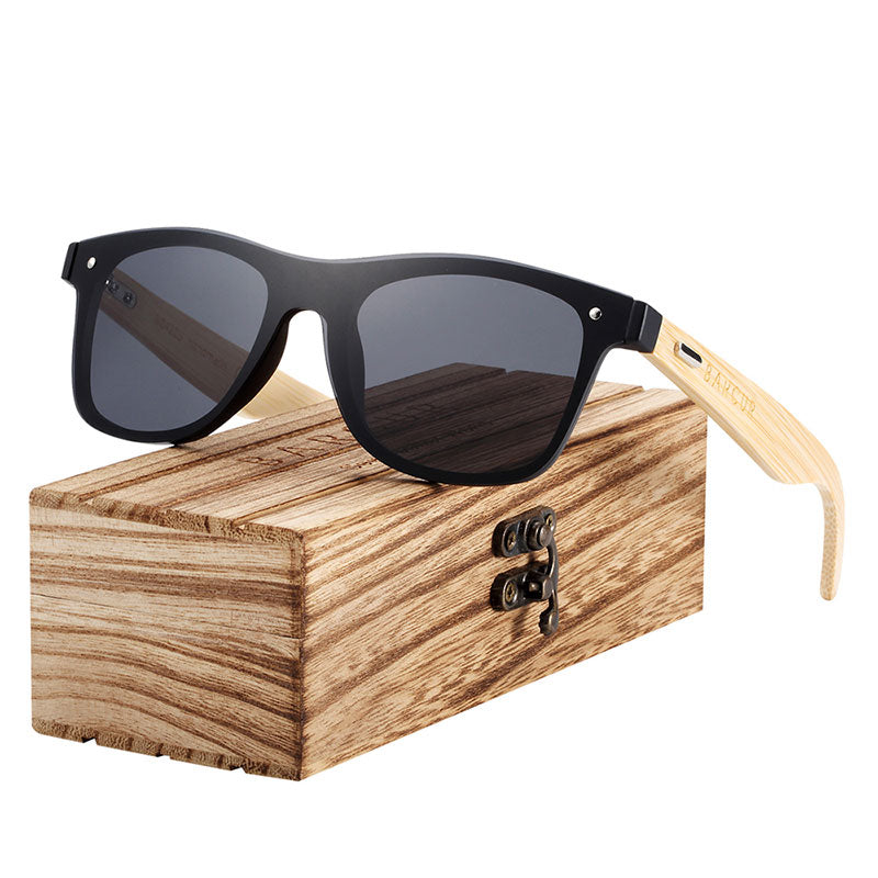 BARCUR Wood Glasses Bamboo Sunglasses Eyewear Accessories Female/Male Sunglasses Rimless for Men Glasses - KiwisLove