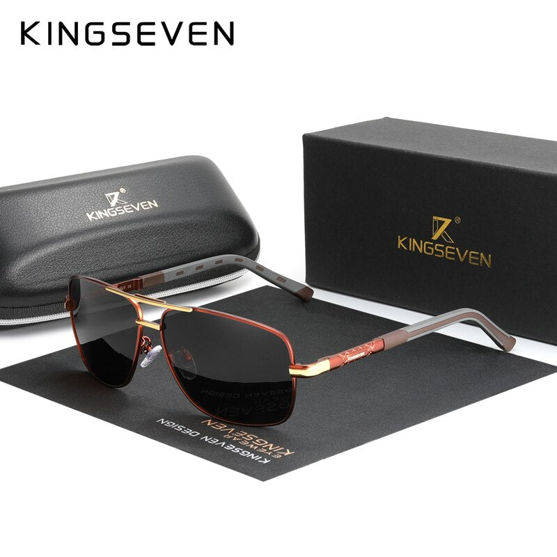 KINGSEVEN 2020 Aluminum Brand Pilot Polarized Sunglasses Men Women Fashion Frame Male Sun Glasses For Driving Oculos de sol - KiwisLove