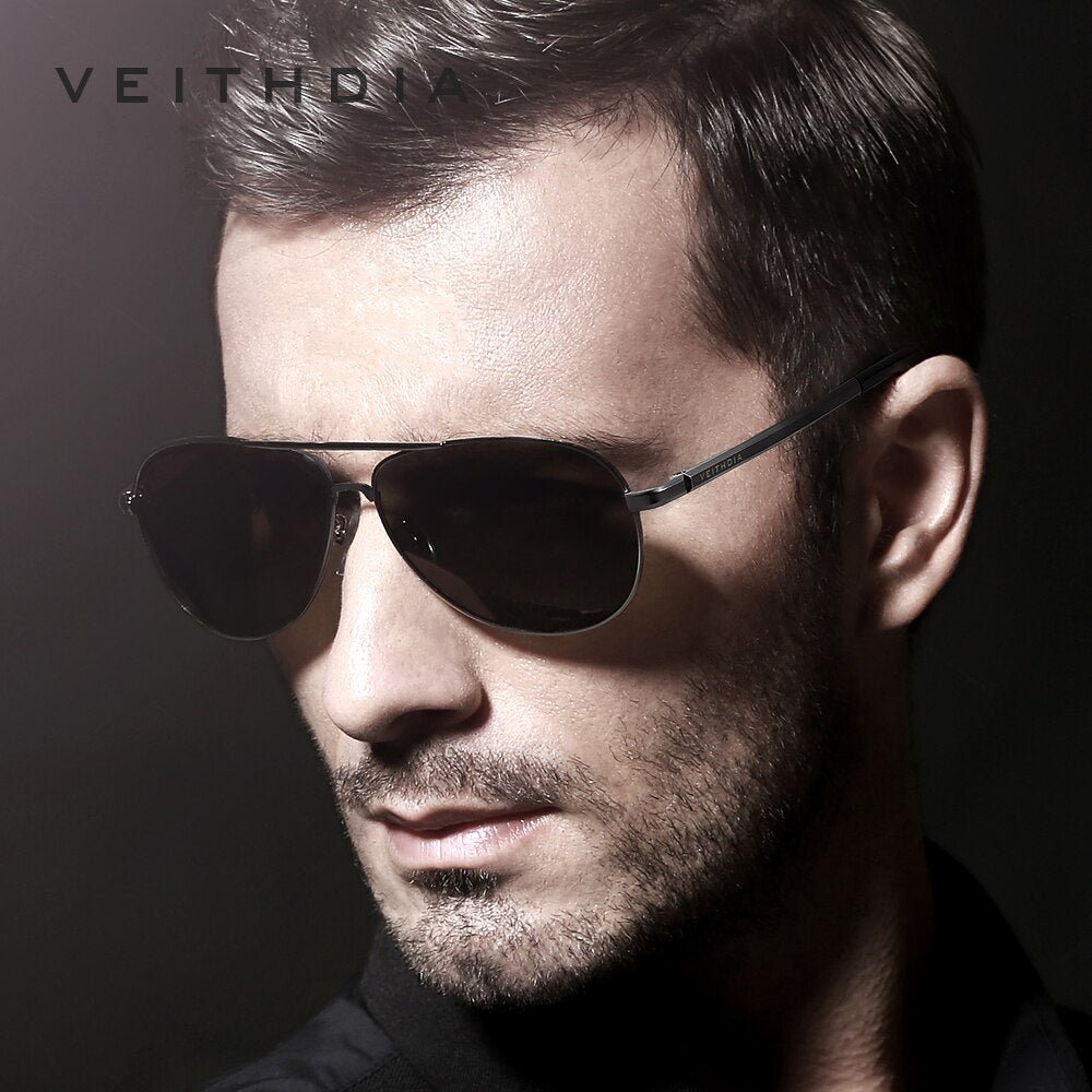 VEITHDIA Men Vintage Polarized UV400 Sunglasses Outdoor Classic Women Sun Glasses Coating Lens Driving Eyewear For Male 2482 - KiwisLove