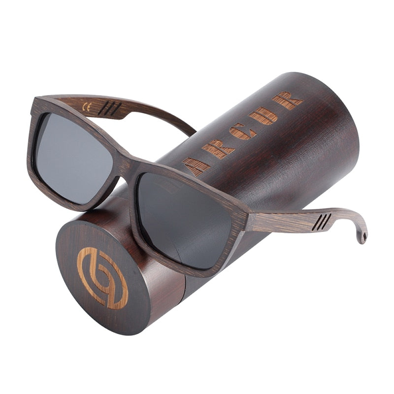 BARCUR Brown Wooden Sunglasses Polarized Sun glasses for Men Women Vintage oculos de sol lunette de soleil femme - KiwisLove
