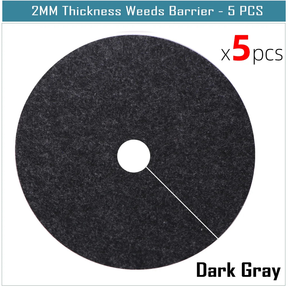 5pcs Garden Multicolor  Round Weeds Barrier Mats 2MM Thickness Degradable Fabric Tree Mulch Ring Inhibit Growth for the  Protect